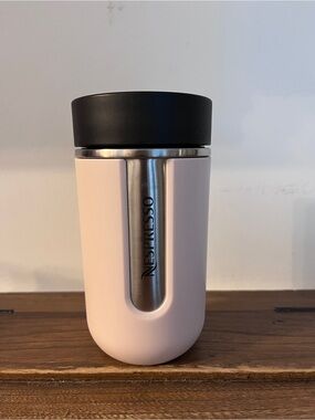 Nespresso Blush Pink Travel Mug with Black Lid